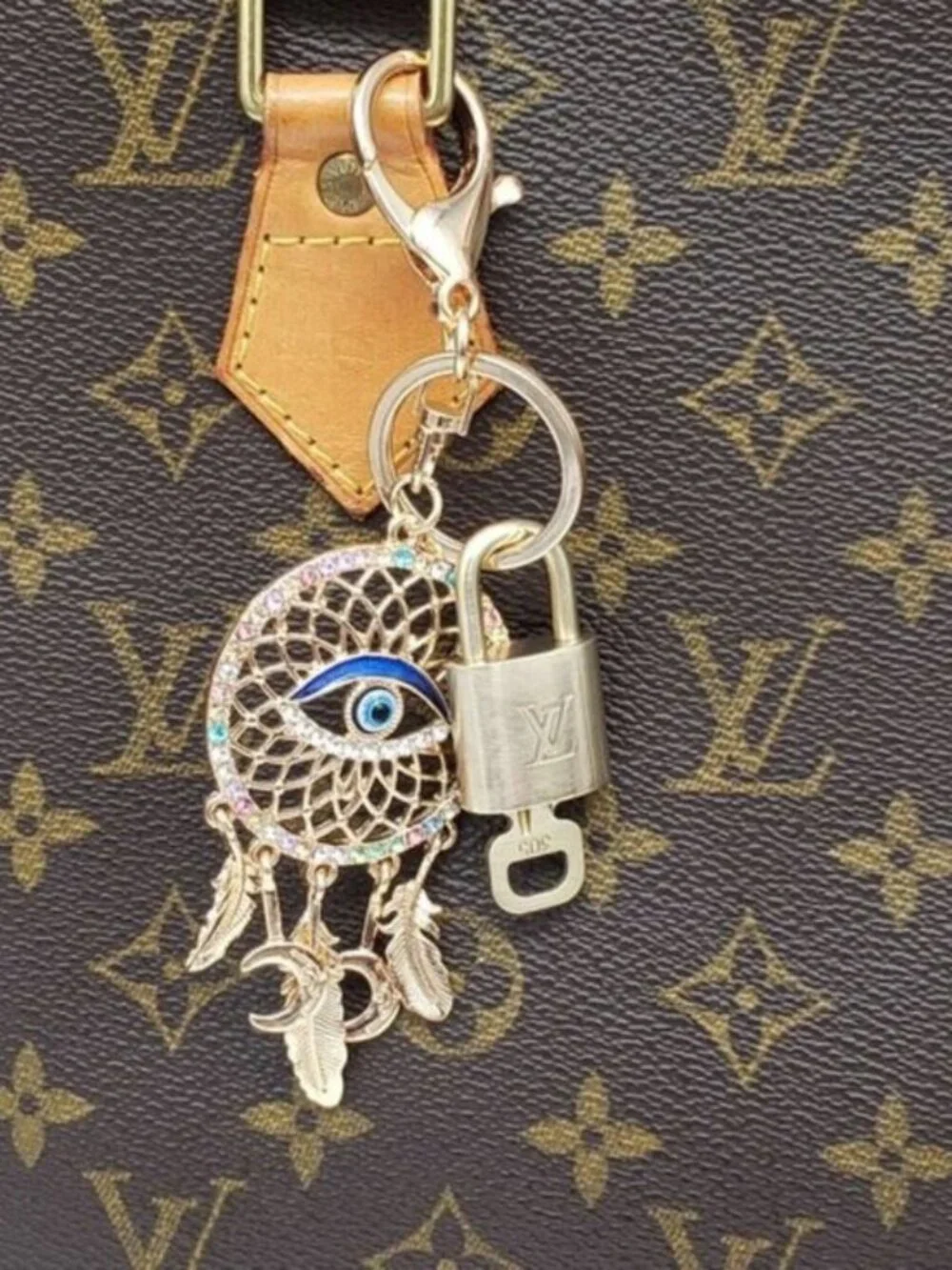 Louis Vuitton Gold Padlock 🔑 Authentic LV Unbranded Keychain Bag Charm